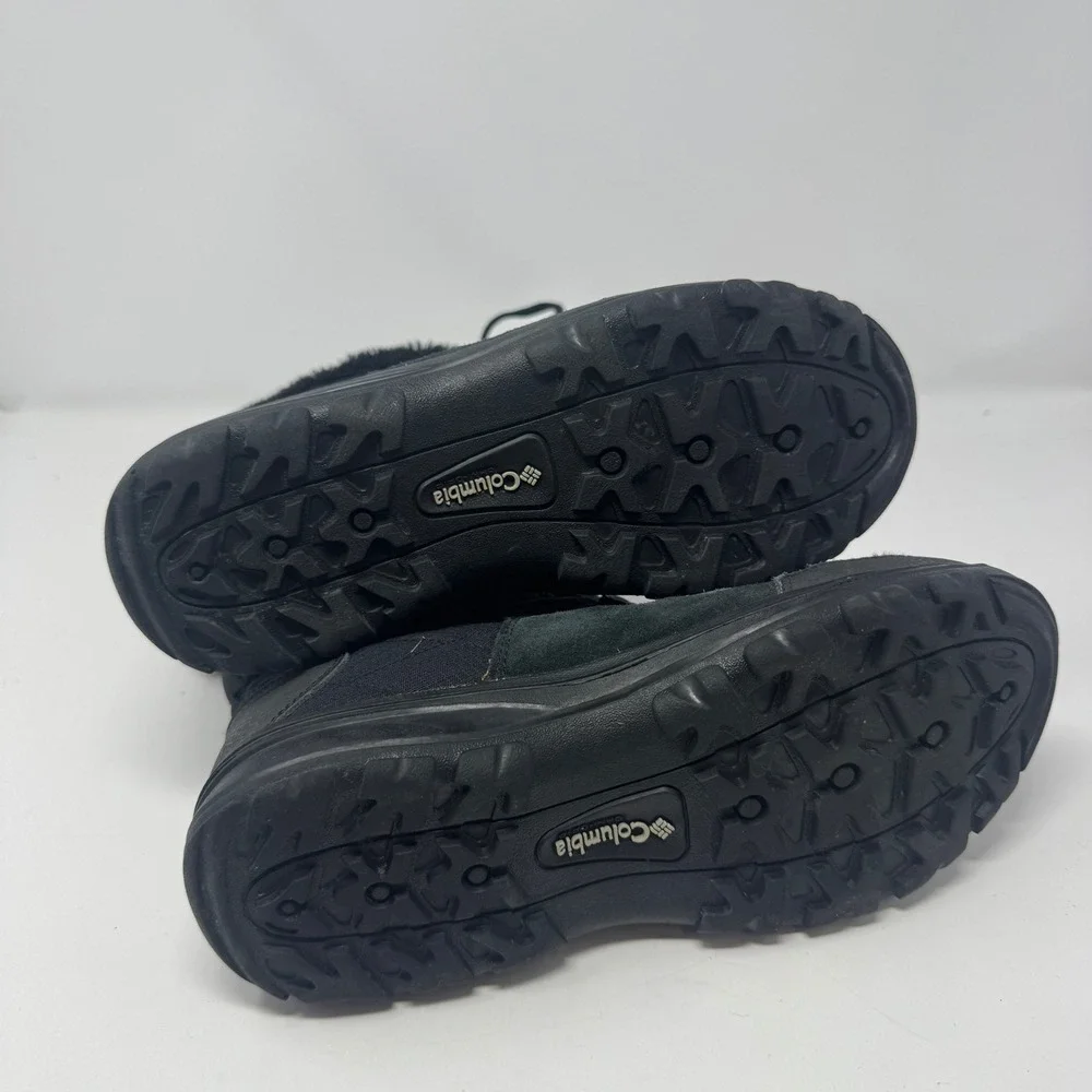 Columbia Minx Mid II Omni-Heat Black Waterproof Winter Boots Womens 8.5 YL5206